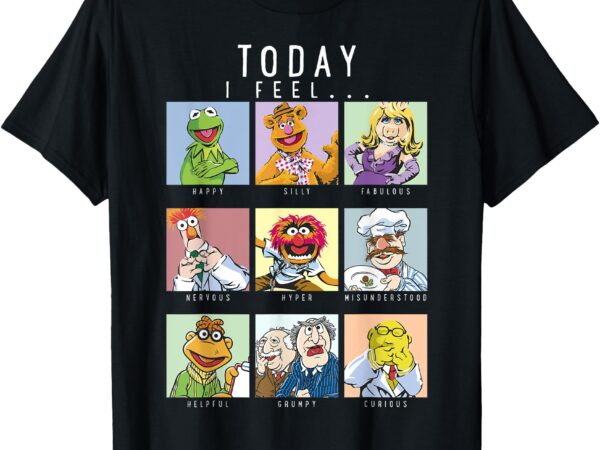 Disney the muppets today i feel box up character portraits t-shirt