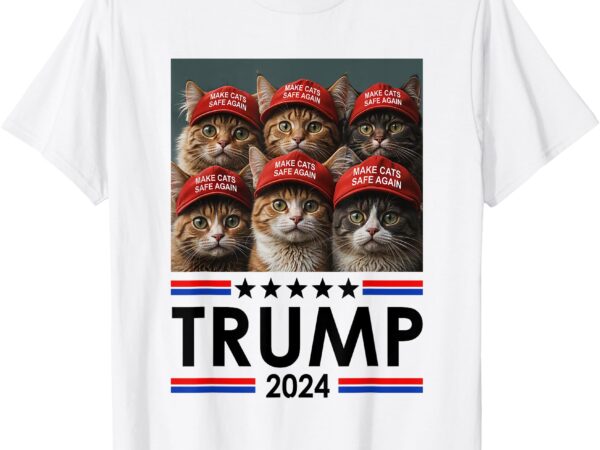 Donald trump make cats safe again 2024 debate funny t-shirt