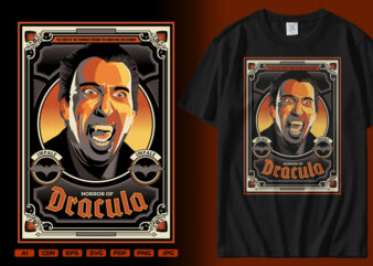 Dracula t shirt vector illustration