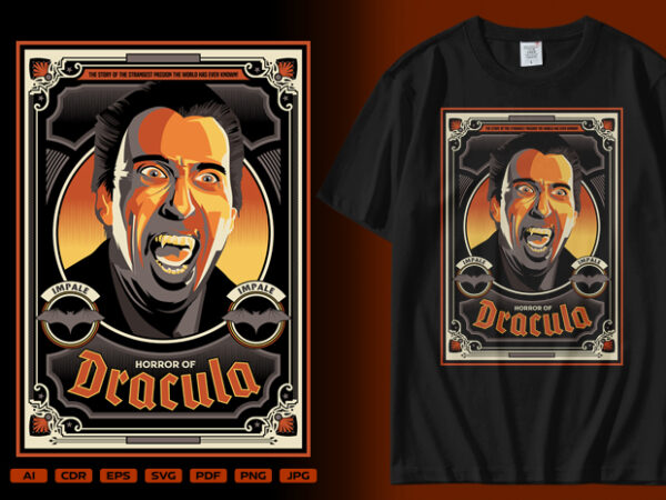 Dracula t shirt vector illustration