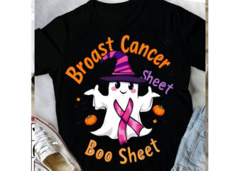 Breast Cancer is Boo Sheet T-Shirt Design ,Halloween t-shirt design,halloween,Halloween t-Shirt Design bundle,Happy halloween t-shirt design