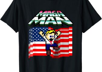 Election 2024 American Flag MAGA Man Funny President Trump T-Shirt