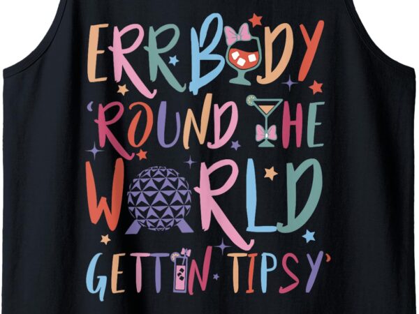 Errbody round the world gettin tipsy tank top vector clipart