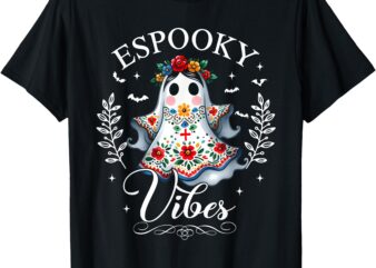 Espooky Vibes Maestra Halloween Spanish Mexican Teacher T-Shirt