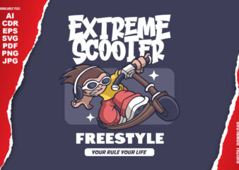 Extreme Scooter vector clipart