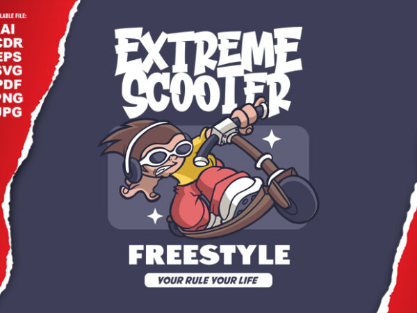 Extreme scooter vector clipart