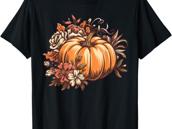 Fall shirt women vintage pumpkin autumn graphic thanksgiving t-shirt