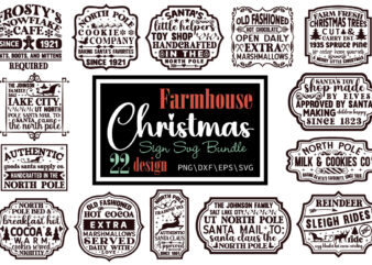 Farmhouse Christmas Sign SVG Bundle