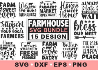 Farmhouse SVG Bundle t shirt graphic design