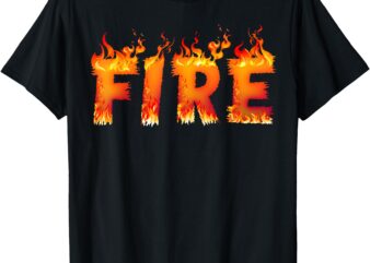 Fire and Ice Last Minute Halloween Matching Couple Costume T-Shirt