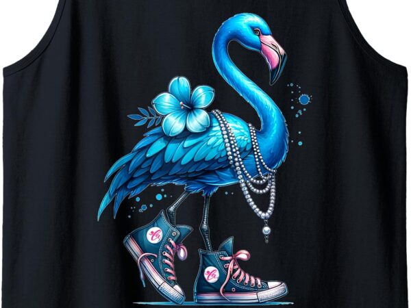 Flamingo chucks and pearls comma la kamala 2024 tank top t shirt graphic design