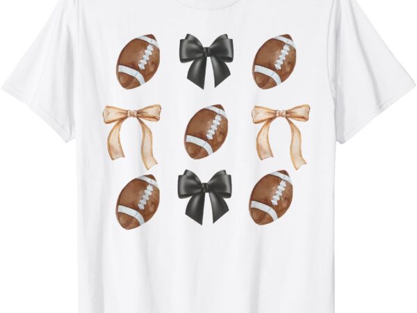 Football coquette bow football mama game day women girls t-shirt