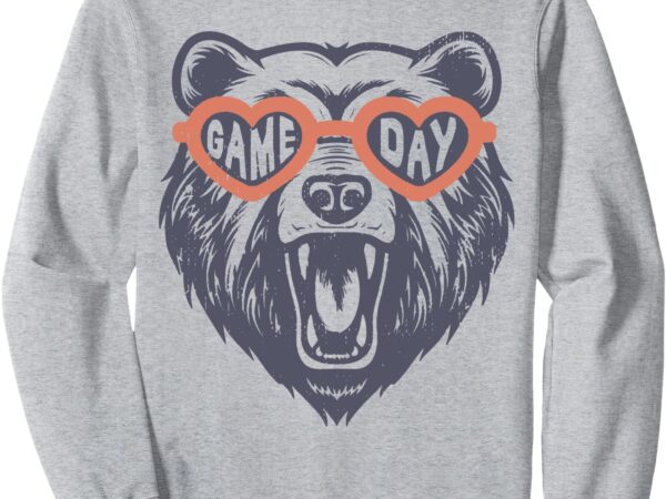 Football game day bear sweatshirt