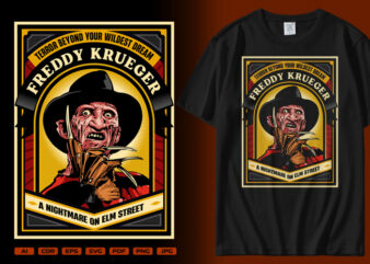 Freddy Krueger t shirt graphic design