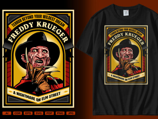 Freddy krueger t shirt graphic design