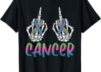 Fuck Cancer Metastatic Breast Cancer Skeleton Halloween Day T-Shirt