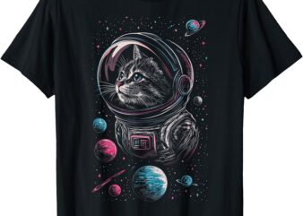 Funny Astronaut Cat _ Graphic T-Shirt