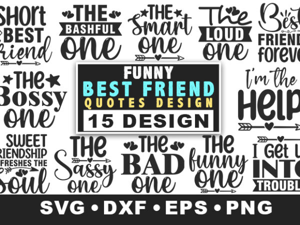 Funny best friend quotes bundle t shirt graphic design