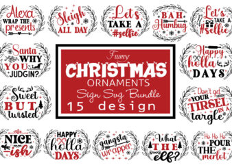 Funny Christmas Ornaments T-shirt Bundle Funny Christmas Ornaments SVG Bundle