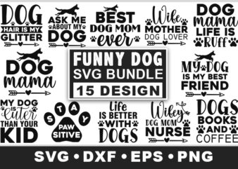 Funny Dog SVG Bundle t shirt graphic design