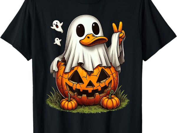 Funny duck boo halloween ghost womens mens kids t-shirt