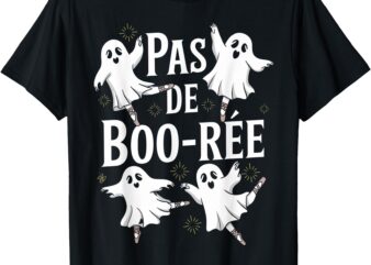 Funny Ghost Ballet Pas De Boo Halloween Dance T-Shirt