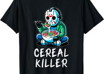 Funny Halloween Character Breakfast Cereal Killer Gift T-Shirt