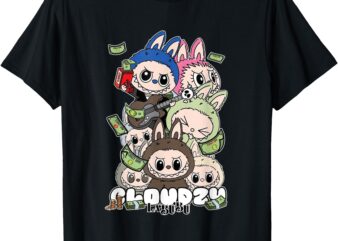 Funny Halloween Cloudzy Labubu Lover Labu in T-Shirt