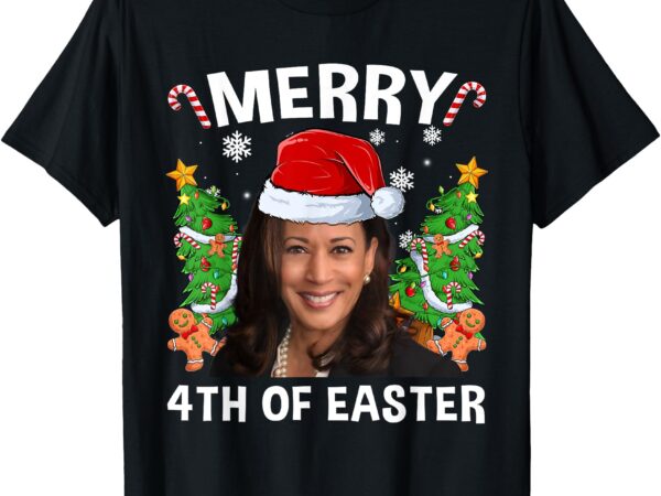 Funny kamala harris christmas santa hat merry 4th of easter t-shirt