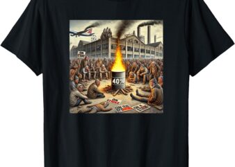 Funny Machinist Aviation Strike Results, 40%, Riot, Airplane T-Shirt