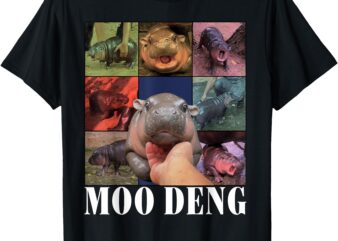 Funny Moo-Deng Baby Pygmy Hippo Cute Zoo For Family Tee T-Shirt