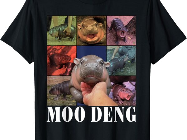 Funny moo-deng baby pygmy hippo cute zoo for family tee t-shirt