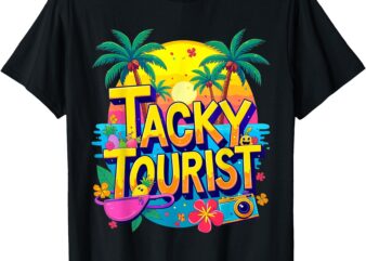 Funny Tourist Costume Tie Dye Tacky Traveler Tacky Tourist T-Shirt