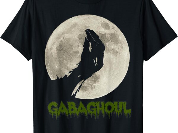 Gabaghoul funny hand moon halloween t-shirt