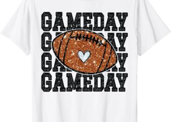 Game Day Football Bling Bling Football Lover Trendy T-Shirt