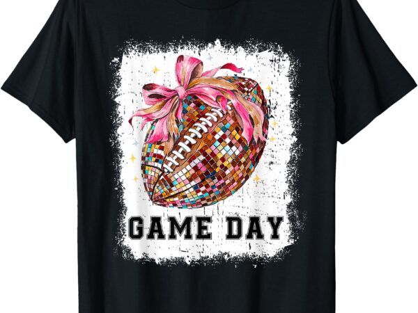 Game day football season football bow gift girls women t-shirt