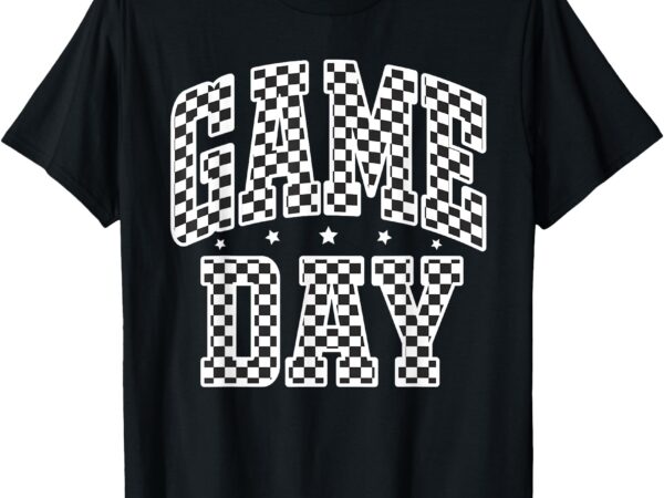 Game day shirt checkered football men women kids sport t-shirt