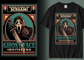 Ghost Face t shirt design template