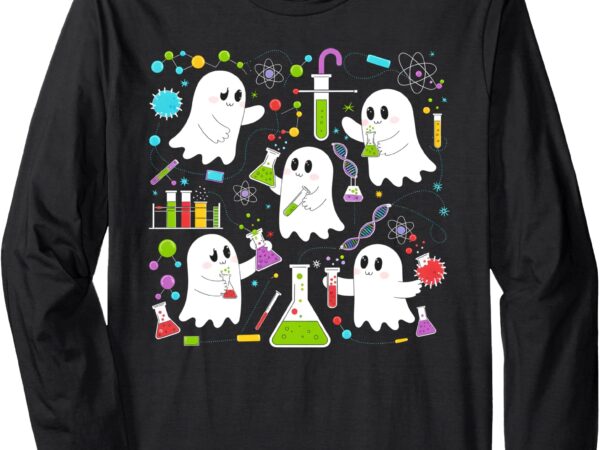 Ghost science teacher chemistry laboratory halloween costume long sleeve t-shirt