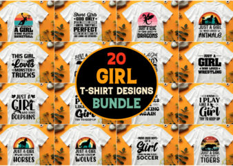 Girl T-Shirt Design Bundle