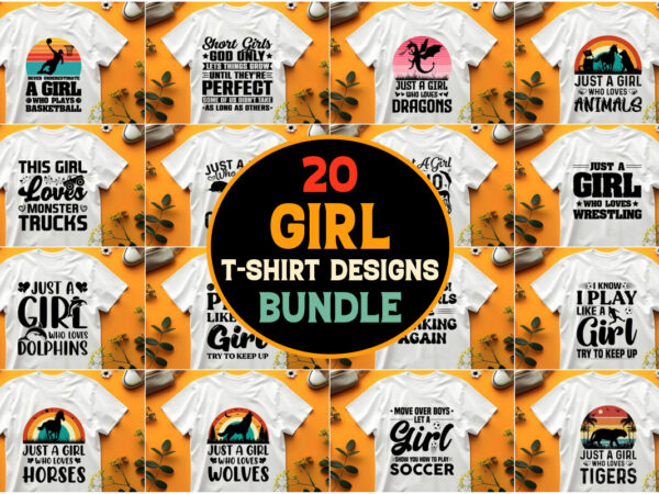 Girl t-shirt design bundle