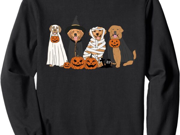 Golden retriever ghost dog halloween golden retriever witch sweatshirt