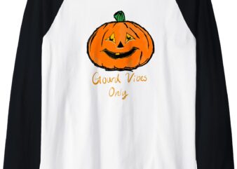 Gourd Vibes Only Raglan Baseball Tee t shirt design template