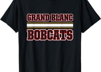 Grand Blanc Bobcats Horizontal Stripes T-Shirt