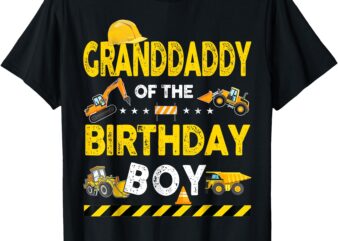 Granddaddy Of The Birthday Boy Construction Worker Birthday T-Shirt