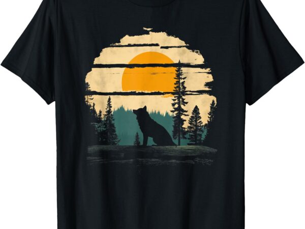 Graphic tee forest nature wildlife outdoor vintage wolf t-shirt