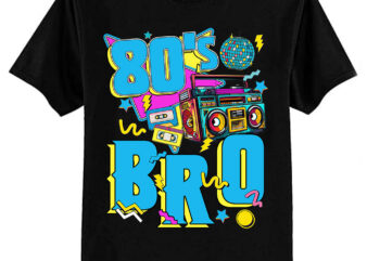 Graphic tees men vintage 80s Bro 1980s Fashion 80 party T-Shirt ltsp