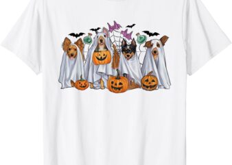 Halloween Boo Dogs Ghost Pumpkins Spooky Dog Lover Outfit T-Shirt