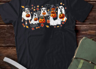 Halloween Cat Ghost Halloween Cool Black Cat Spooky Season Shirt ltsp