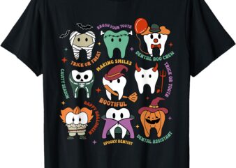 Halloween Dental Boo Crew Dentist Costume Teeth Women Men T-Shirt